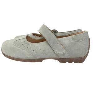 Birkenstock Footprints Pittsburgh Mary Jane shoes sz 9 W sage green suede boho